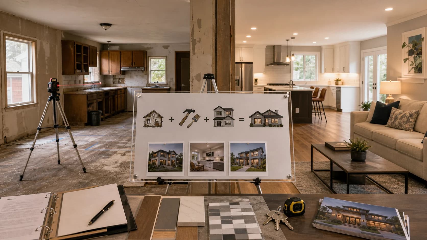 Seattle and Bellevue fix-and-flip investors reviewing renovation comps and after-repair value with a real estate advisor