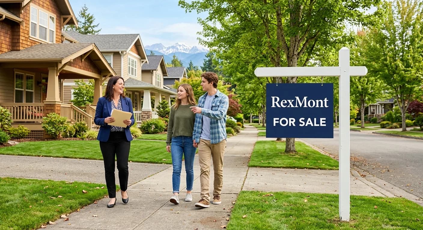 A well-maintained townhome in a Bellevue neighborhood, representing the type of homes available for sale under $1 million.