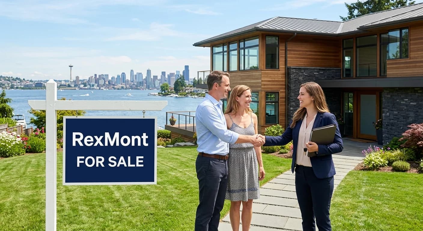 Panoramic view of Bellevue skyline and Lake Washington, reflecting the July 2026 real estate market.
