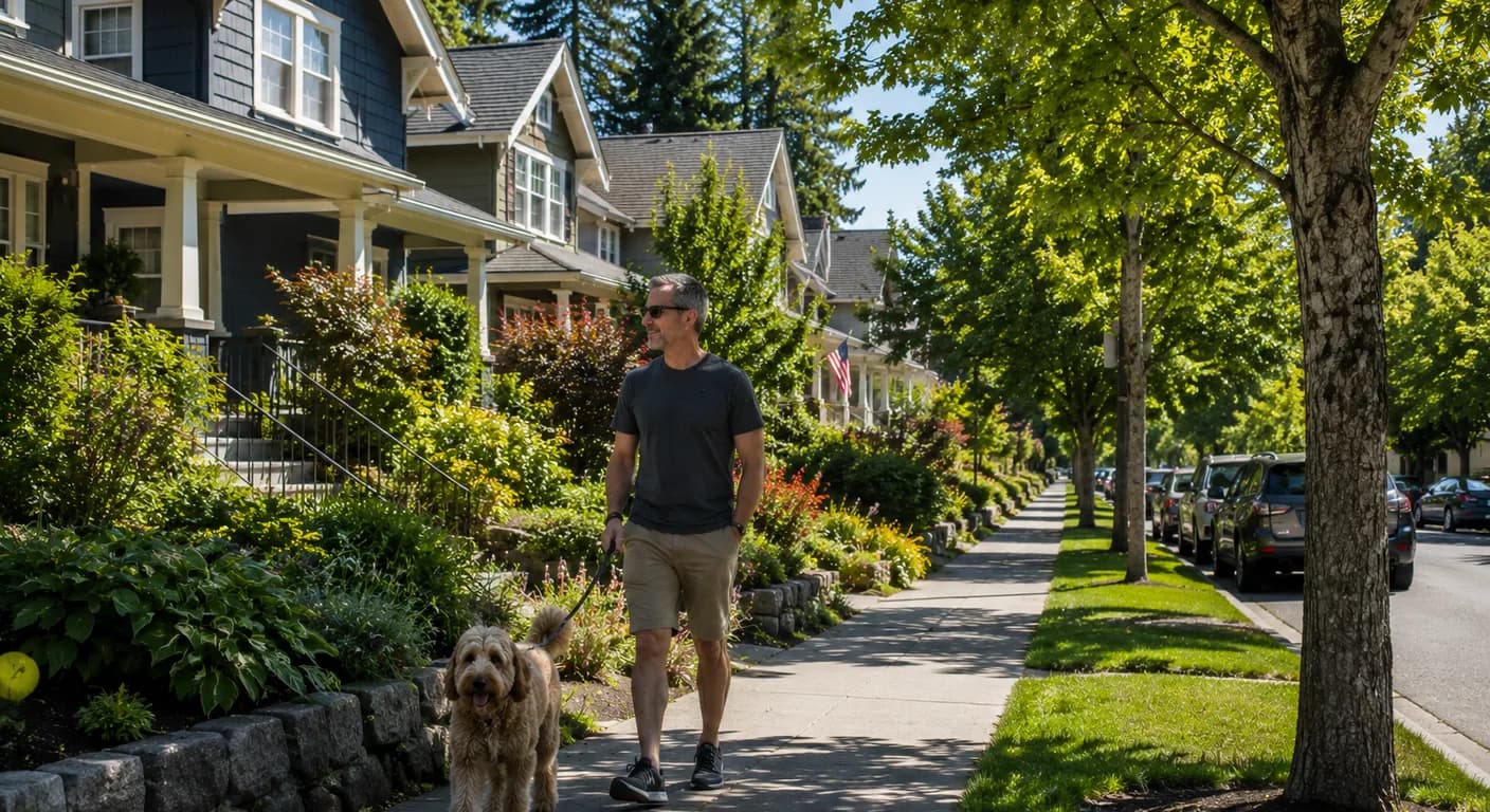 A beautiful craftsman-style home with a view of Puget Sound in Seattle's Magnolia neighborhood.