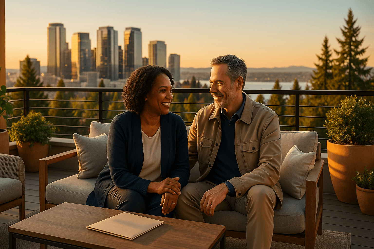 Bellevue Washington skyline with residential neighborhood in the foreground representing real estate commission transparency in 2026