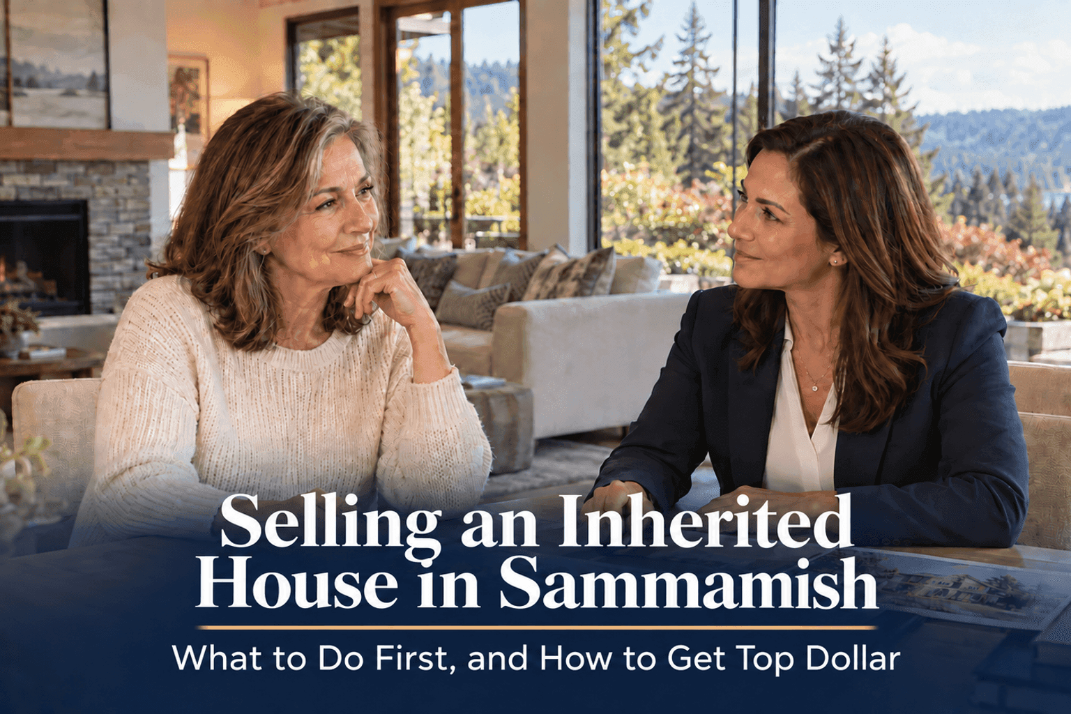 Inherited home in Sammamish Washington prepared for sale with fresh landscaping and clean curb appeal
