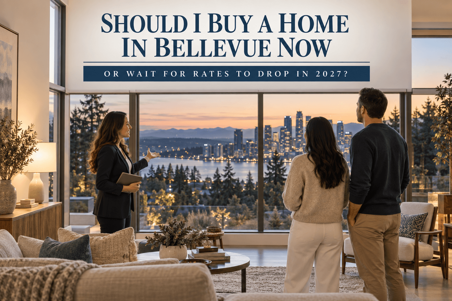 Bellevue Washington residential neighborhood with tree-lined streets and homes for sale in 2026