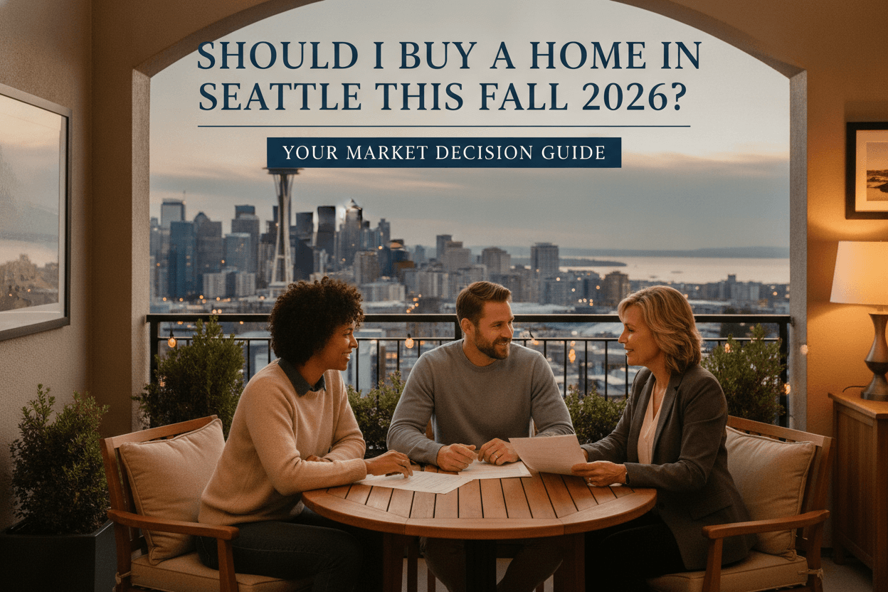 Seattle residential neighborhood in autumn with tree-lined street and craftsman homes