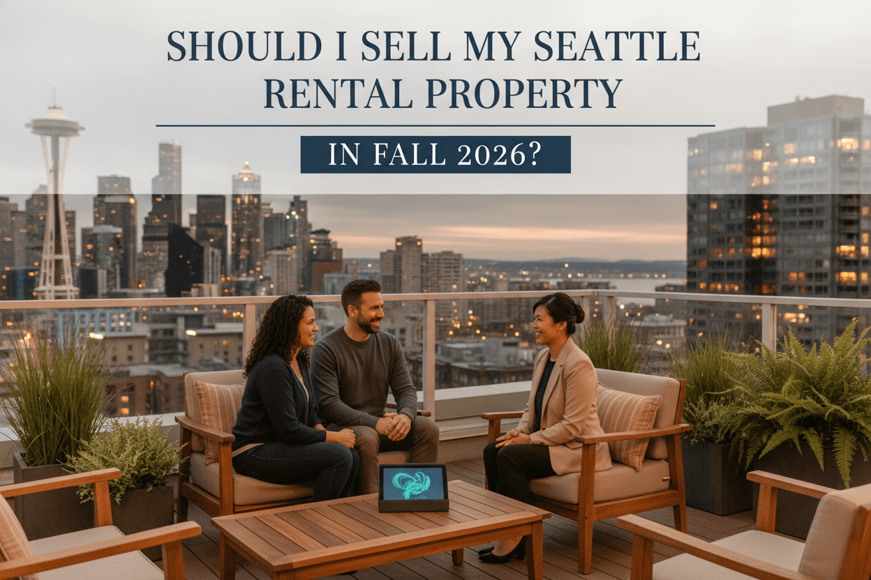 Seattle rental property street view with duplex and autumn foliage in Rainier Valley neighborhood