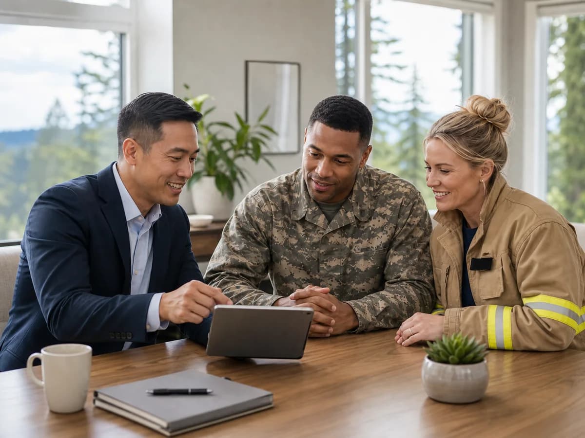 RexMont specialist consulting with frontline homebuyers on a Pacific Northwest homebuying roadmap