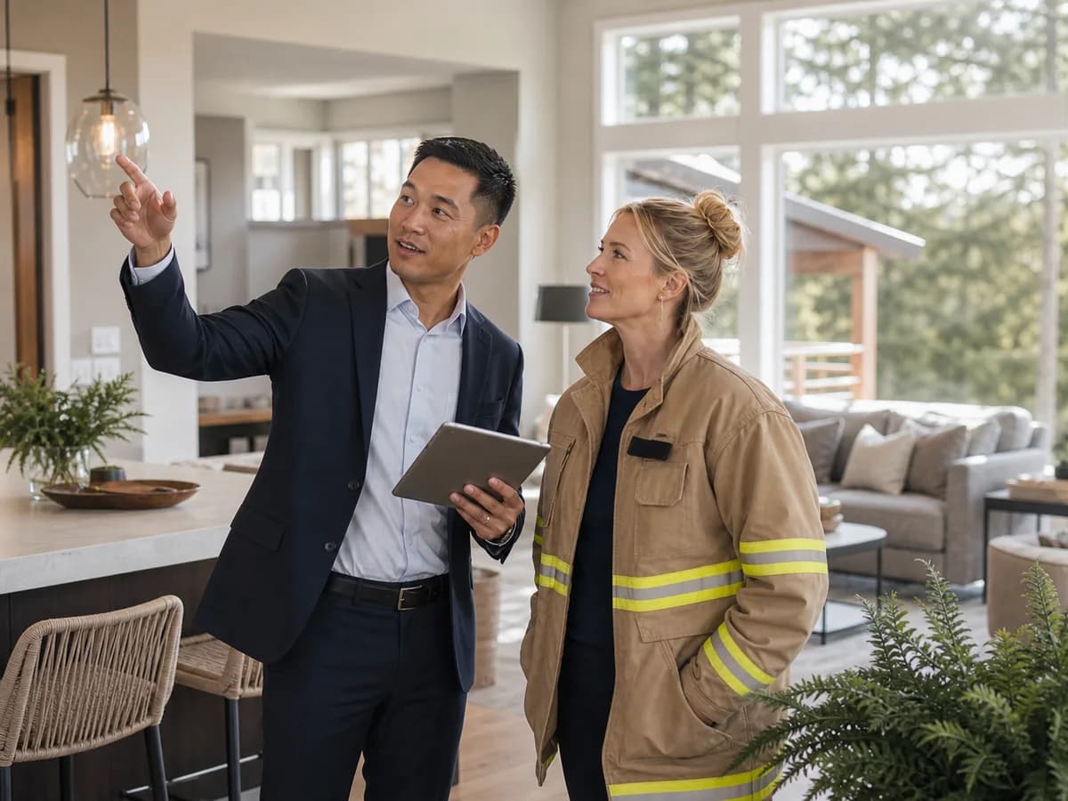 Final walk-through of a Pacific Northwest home with RexMont and frontline buyers