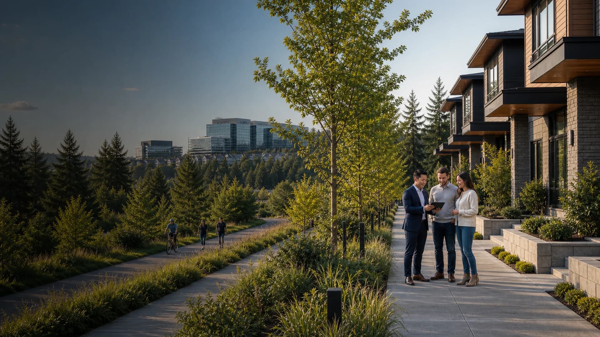 Redmond home buyers reviewing listings with a RexMont specialist near Eastside tech and trail corridors