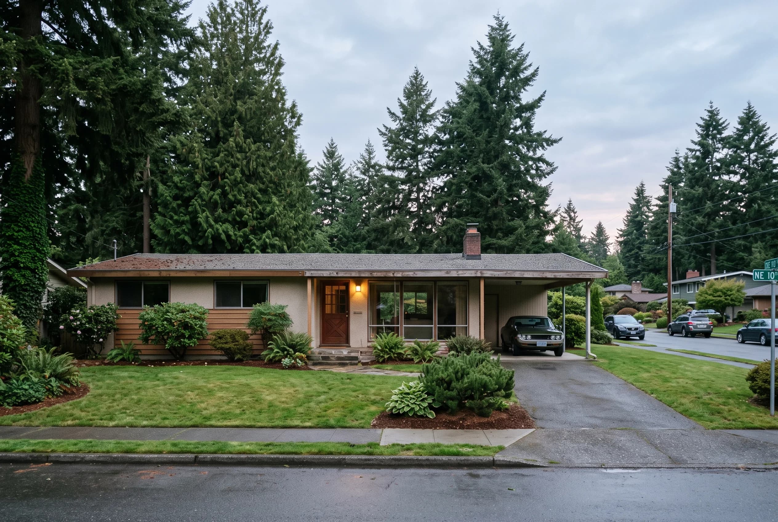 Established Bellevue rambler on a large lot representing a cash sale evaluated with broker guidance