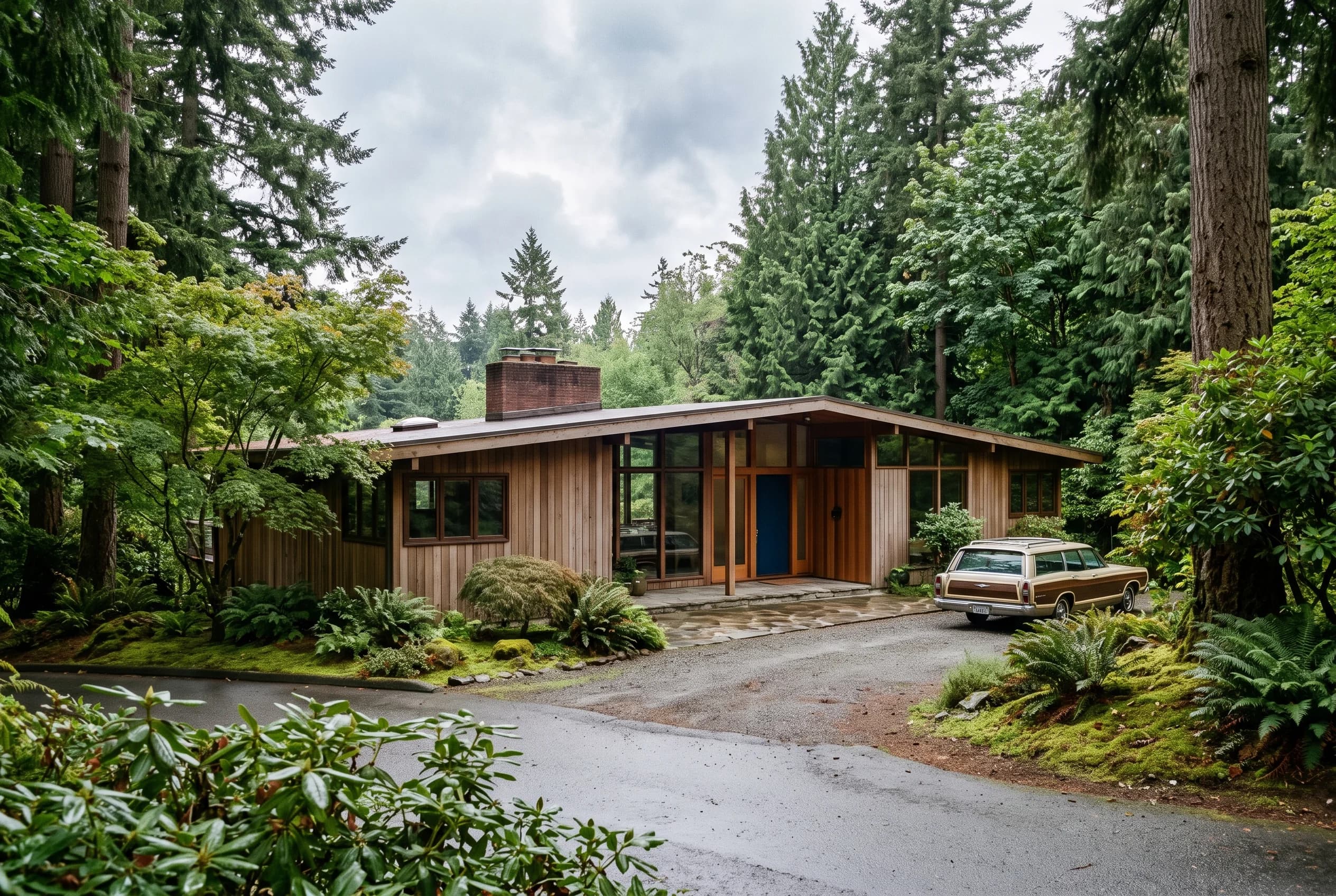 Mid-century Mercer Island home on a wooded lot representing a cash sale evaluated with broker guidance