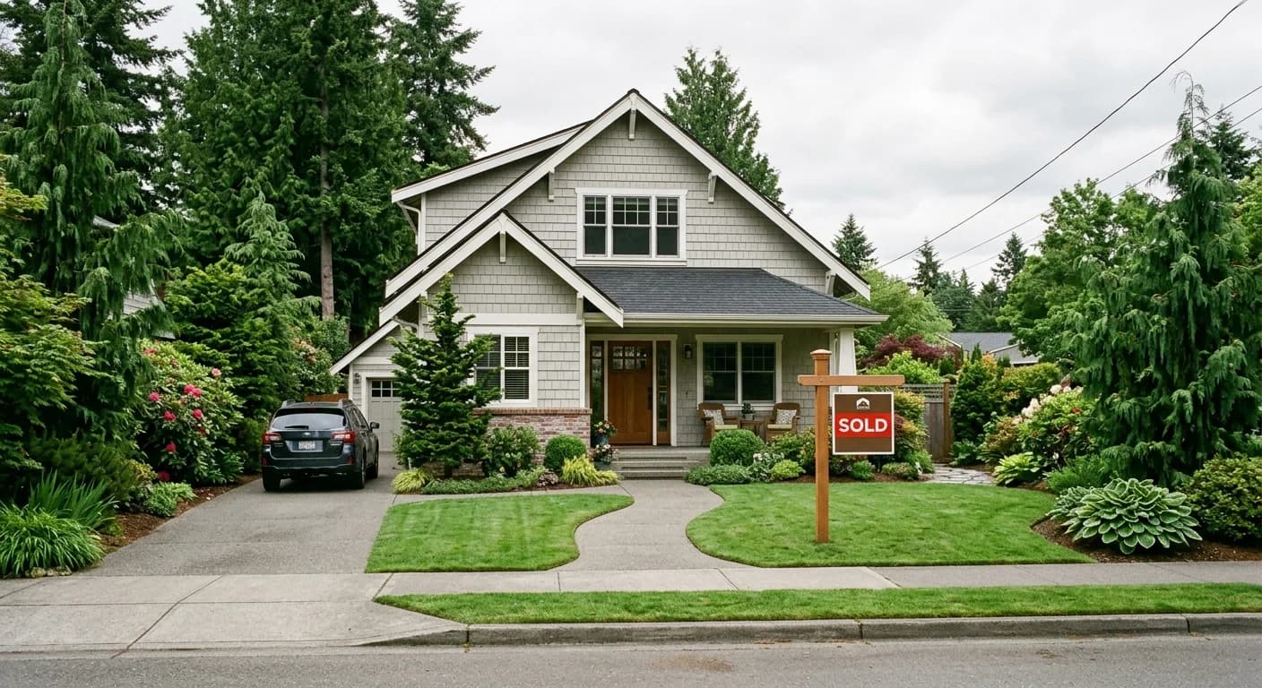 Redmond home with a sold sign representing a fast cash sale option