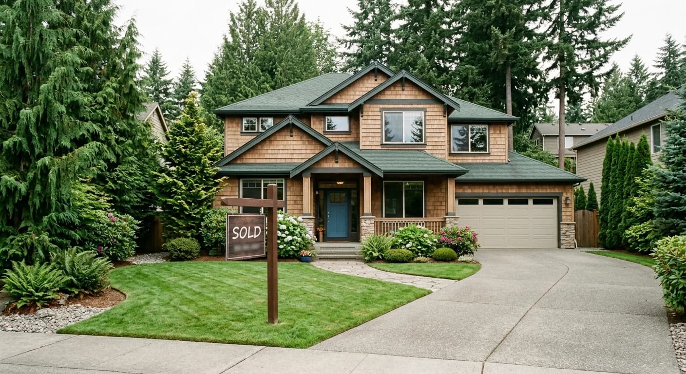 Sammamish home with a sold sign representing a fast cash sale option