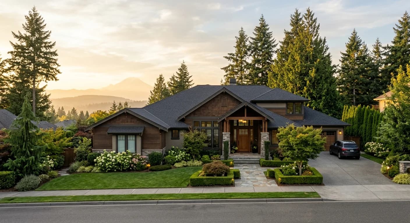 Redmond home near the Microsoft campus with a net-proceeds worksheet representing the true cost of selling