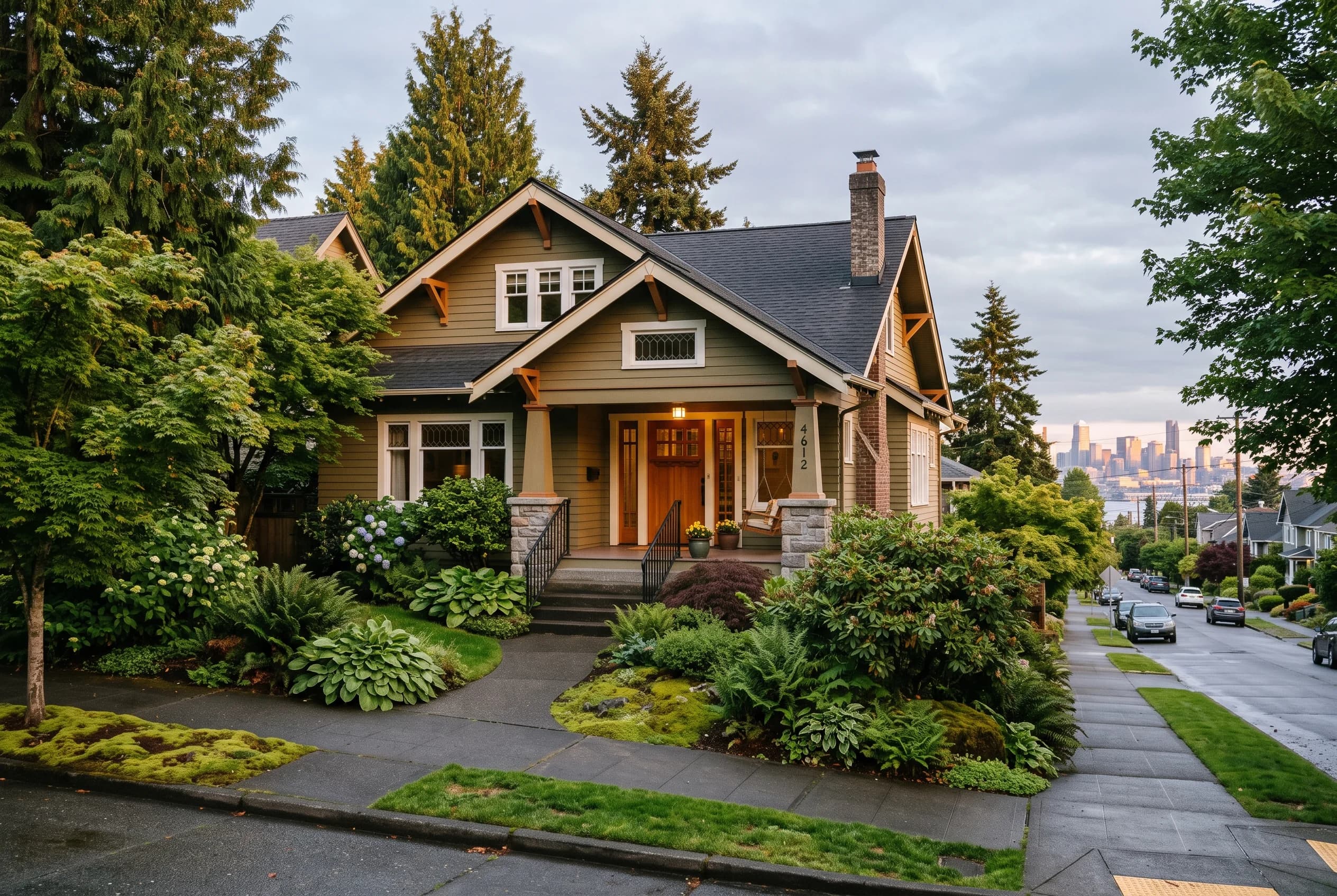 Seattle craftsman home with skyline backdrop representing the true cost of selling in the city
