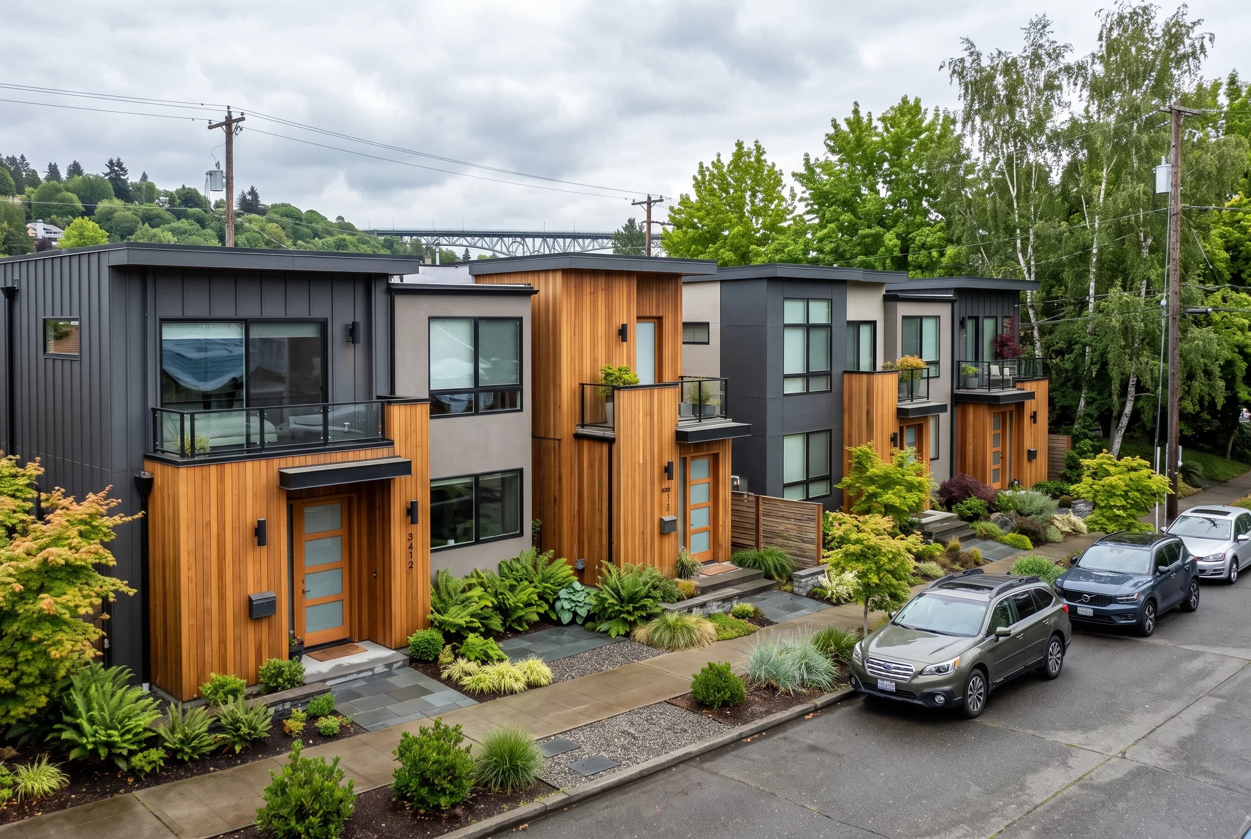 Seattle townhouse with a for-sale sign representing flat-fee and FSBO listing options