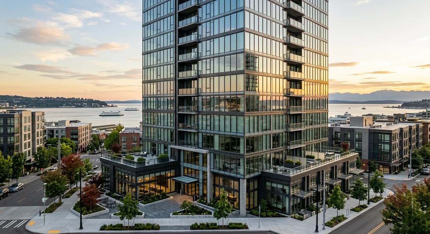 Seattle condominium listing with skyline views prepared for professional photography