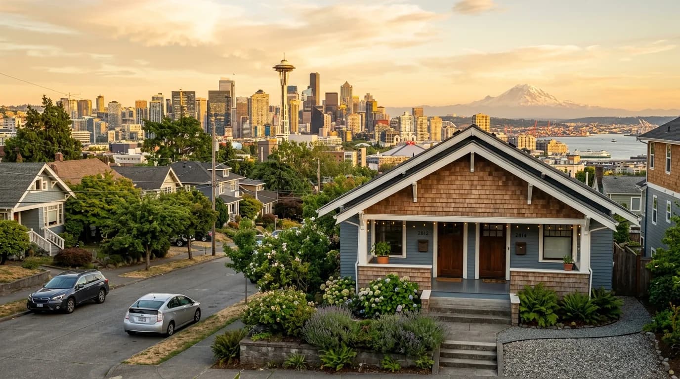 Seattle duplex, triplex, and fourplex investment homes on a residential street