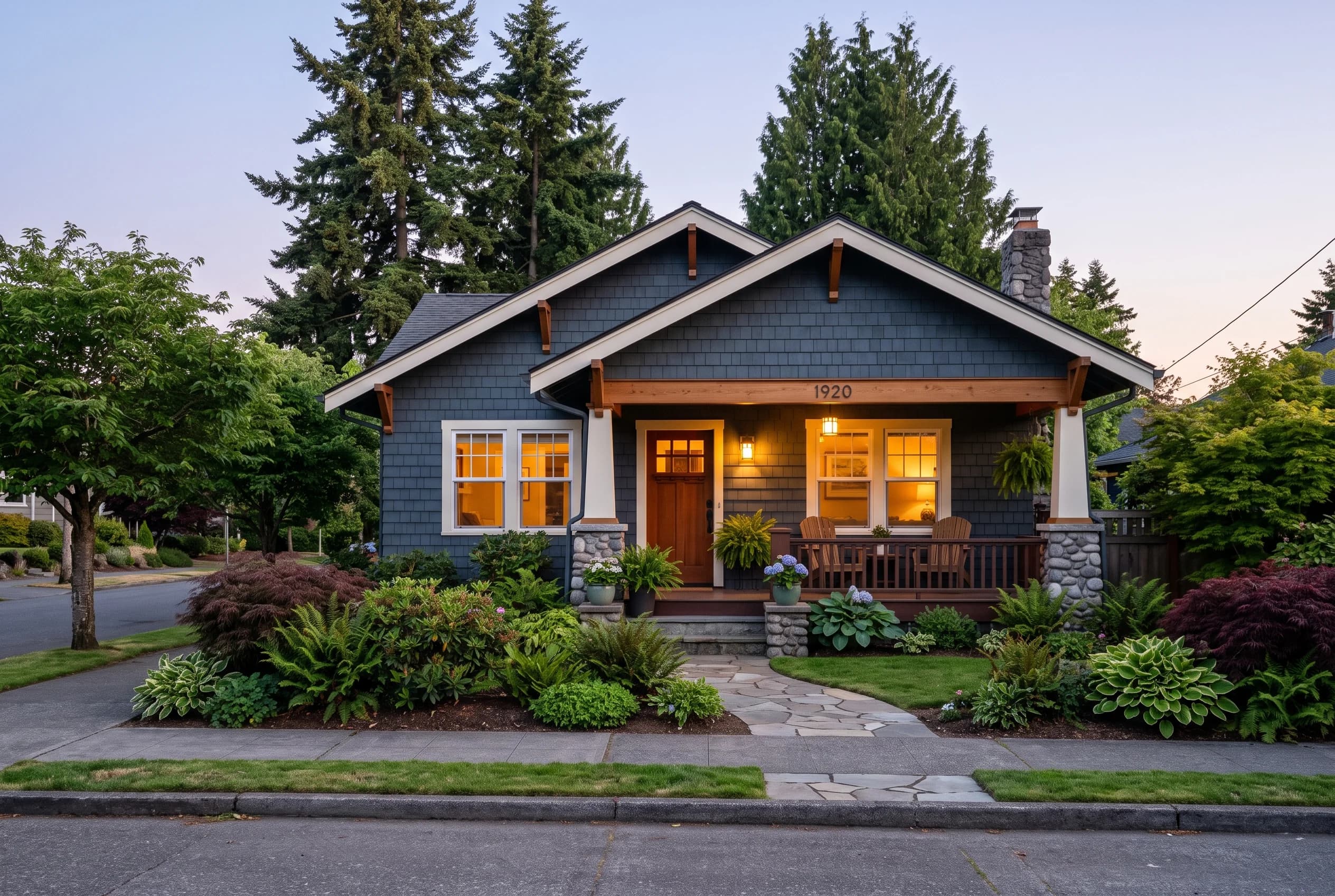 Seattle home with sold signage at dusk representing a fast broker-led sale