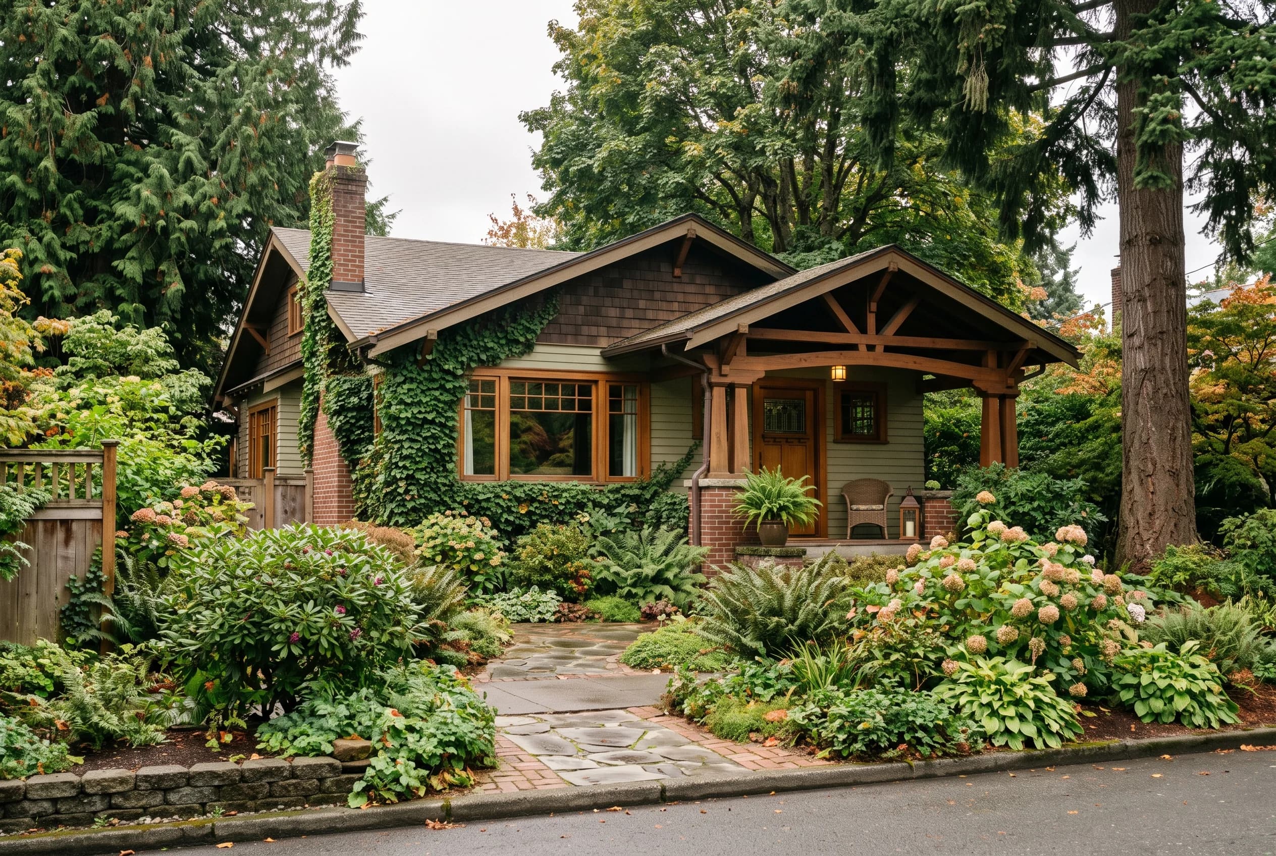 Established Seattle craftsman home with mature garden representing an inherited estate property