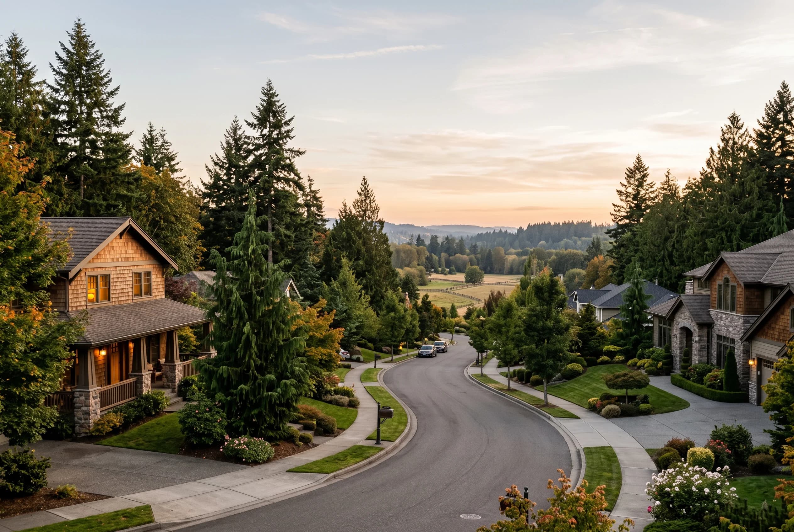 Broker reviewing a listing strategy with Woodinville homeowners at an estate property