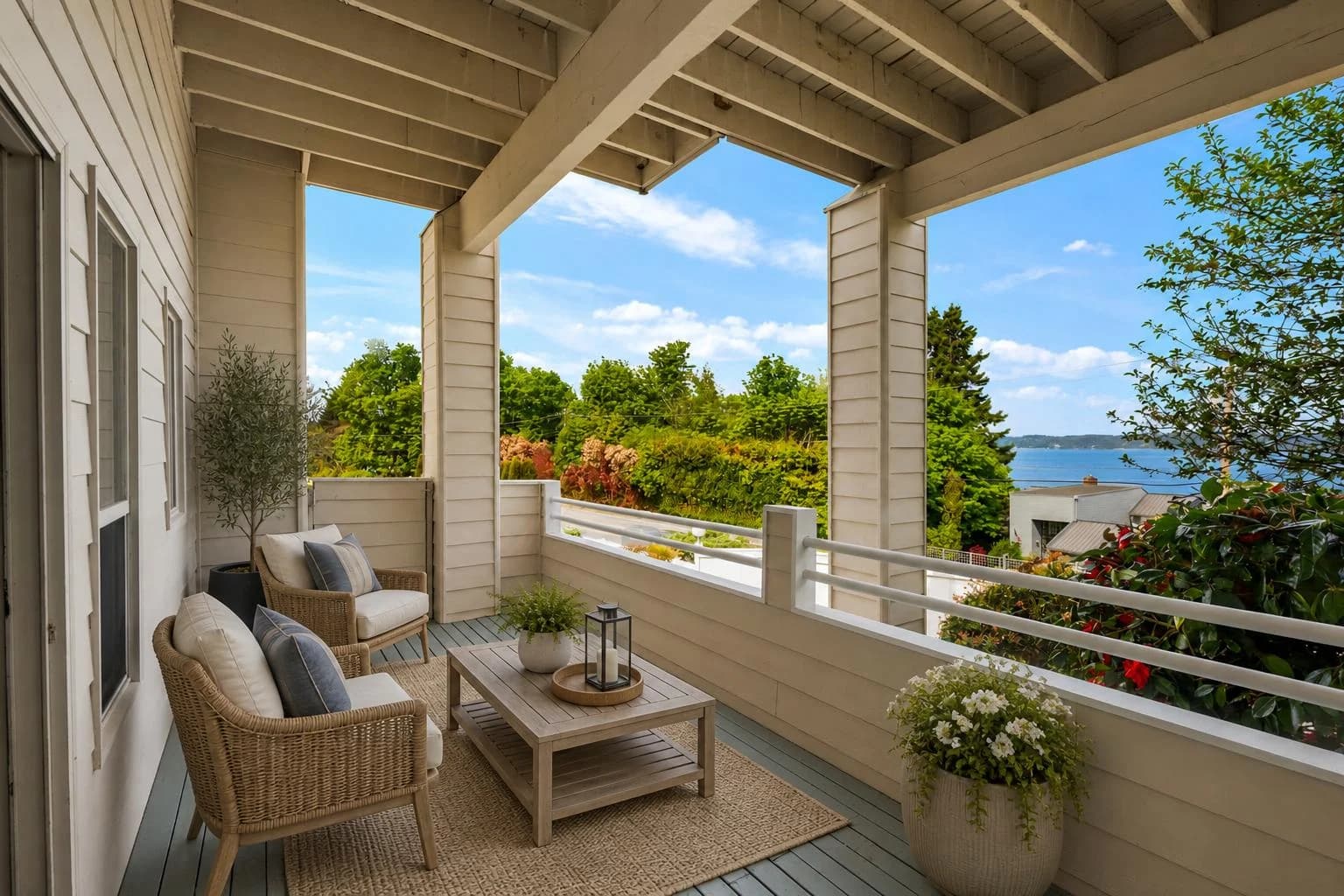 Deck overlooking Puget Sound