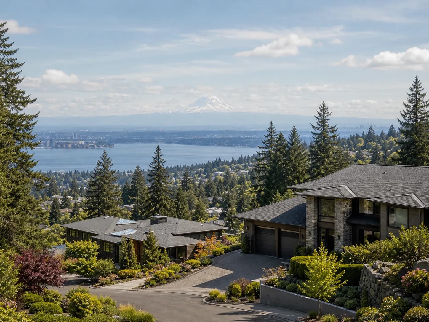 Somerset Bellevue hillside luxury homes with views