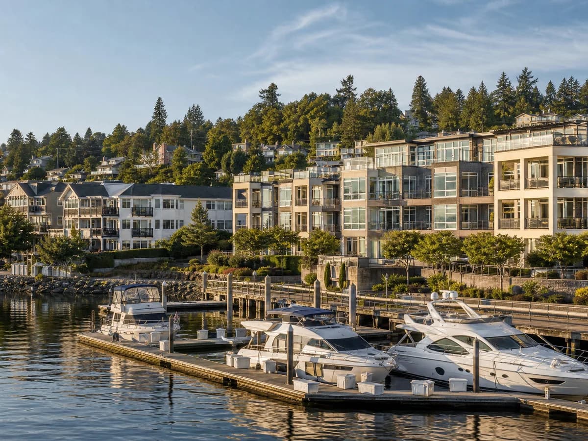 Moss Bay Kirkland waterfront condos and marina lifestyle on Lake Washington