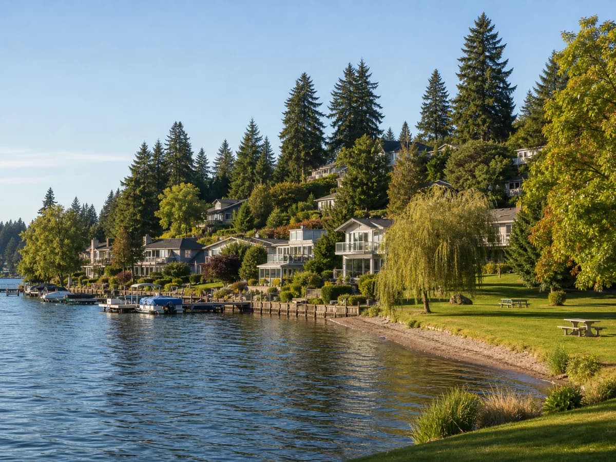 Idylwood Redmond homes near Lake Sammamish shoreline and park access