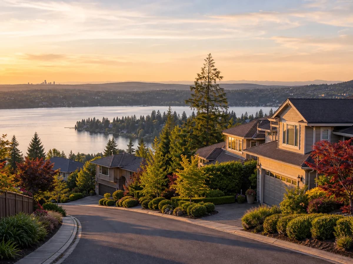Inglewood Sammamish western-slope homes with Lake Sammamish views