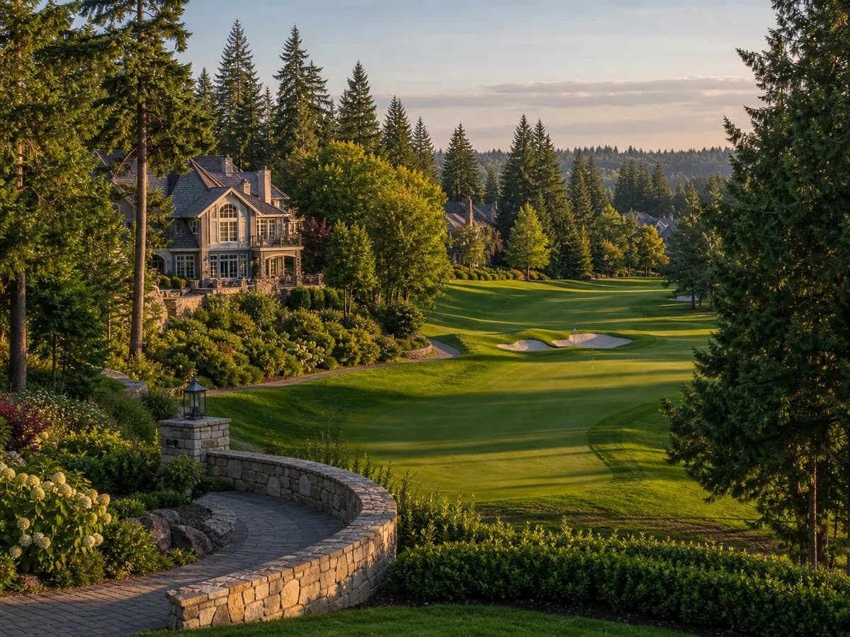 Sahalee Sammamish gated golf community with fairways and luxury homes